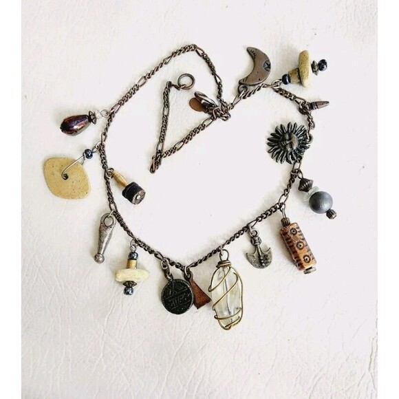 Robert Rose Jewelry - Vintage ROBERT ROSE Signed Charm NECKLACE 18"